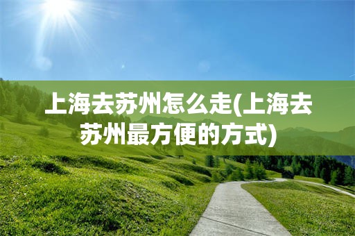 上海去苏州怎么走(上海去苏州最方便的方式)