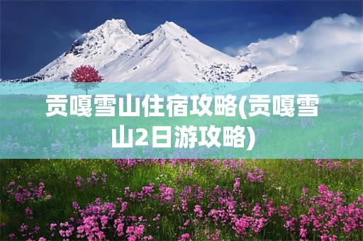 贡嘎雪山住宿攻略(贡嘎雪山2日游攻略)