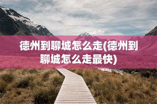 德州到聊城怎么走(德州到聊城怎么走最快)