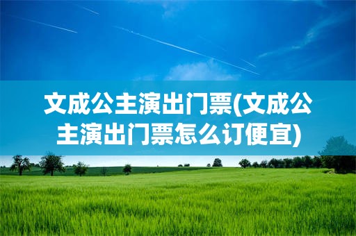 文成公主演出门票(文成公主演出门票怎么订便宜)