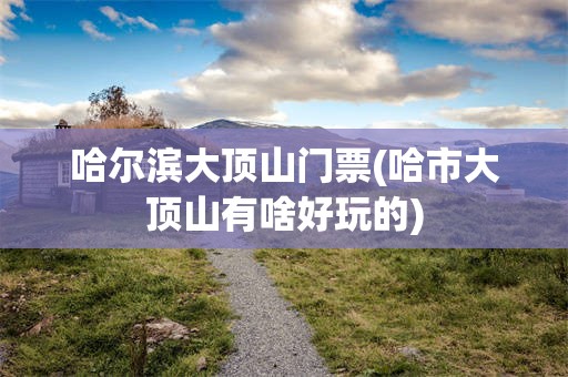哈尔滨大顶山门票(哈市大顶山有啥好玩的)