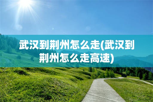 武汉到荆州怎么走(武汉到荆州怎么走高速)