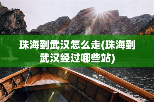 珠海到武汉怎么走(珠海到武汉经过哪些站)
