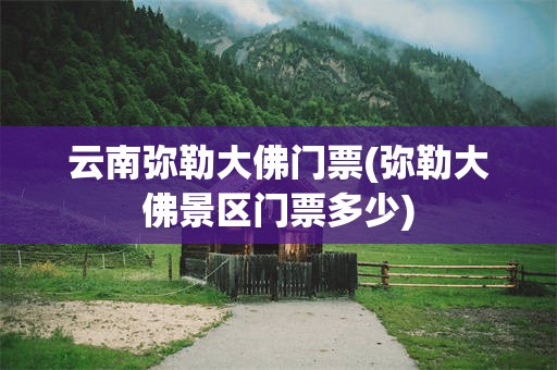 云南弥勒大佛门票(弥勒大佛景区门票多少)