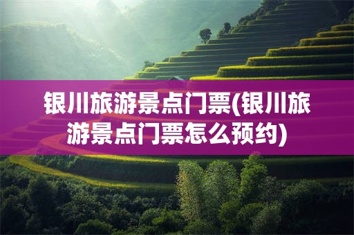 银川旅游景点门票(银川旅游景点门票怎么预约)