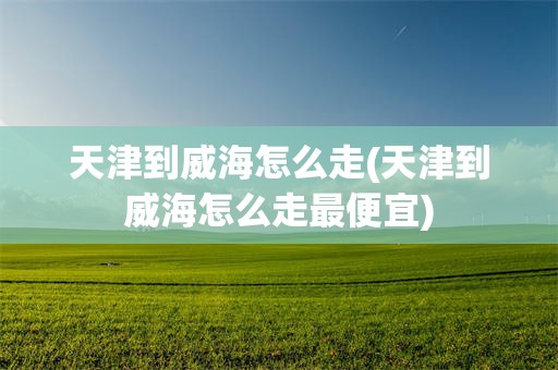 天津到威海怎么走(天津到威海怎么走最便宜)