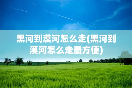 黑河到漠河怎么走(黑河到漠河怎么走最方便)