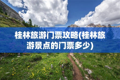 桂林旅游门票攻略(桂林旅游景点的门票多少)