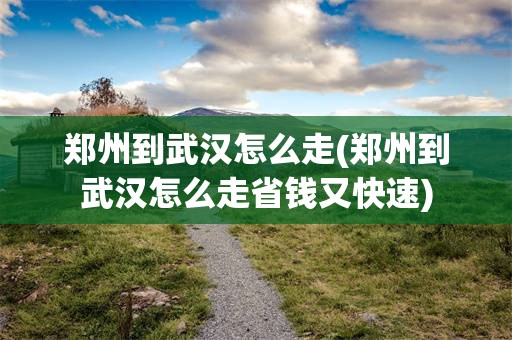 郑州到武汉怎么走(郑州到武汉怎么走省钱又快速)