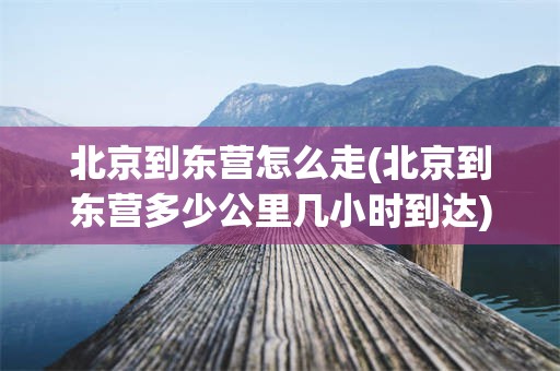 北京到东营怎么走(北京到东营多少公里几小时到达)