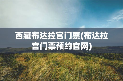 西藏布达拉宫门票(布达拉宫门票预约官网)