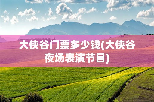 大侠谷门票多少钱(大侠谷夜场表演节目)