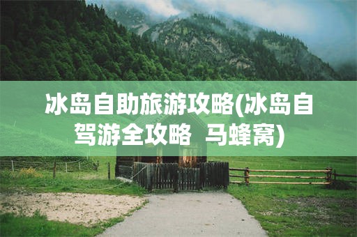 冰岛自助旅游攻略(冰岛自驾游全攻略  马蜂窝)