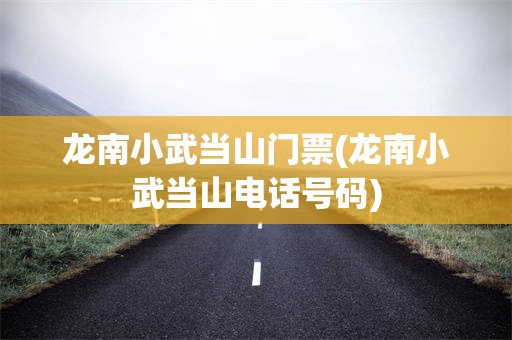 龙南小武当山门票(龙南小武当山电话号码)