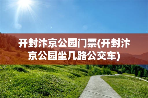 开封汴京公园门票(开封汴京公园坐几路公交车)