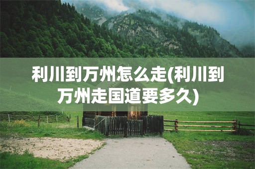利川到万州怎么走(利川到万州走国道要多久)