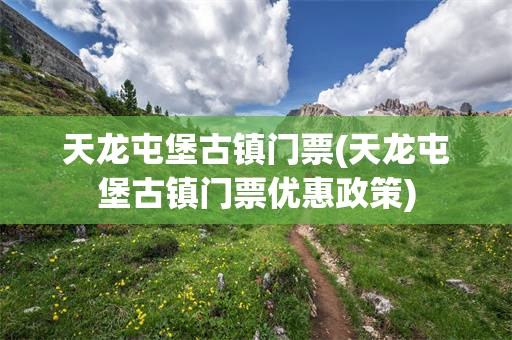 天龙屯堡古镇门票(天龙屯堡古镇门票优惠政策)
