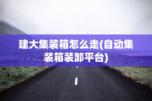 建大集装箱怎么走(自动集装箱装卸平台)