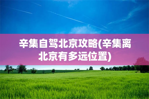 辛集自驾北京攻略(辛集离北京有多远位置)