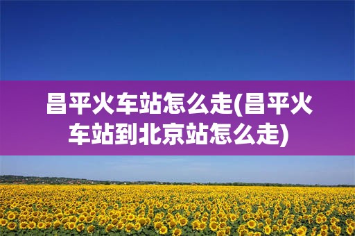 昌平火车站怎么走(昌平火车站到北京站怎么走)