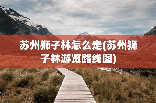 苏州狮子林怎么走(苏州狮子林游览路线图)