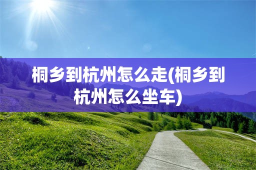 桐乡到杭州怎么走(桐乡到杭州怎么坐车)