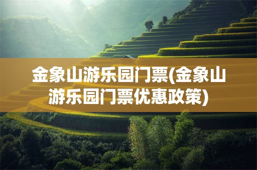 金象山游乐园门票(金象山游乐园门票优惠政策)