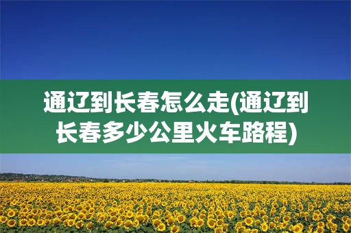 通辽到长春怎么走(通辽到长春多少公里火车路程)