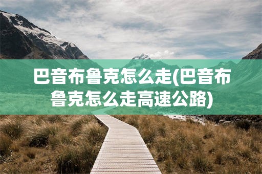 巴音布鲁克怎么走(巴音布鲁克怎么走高速公路)