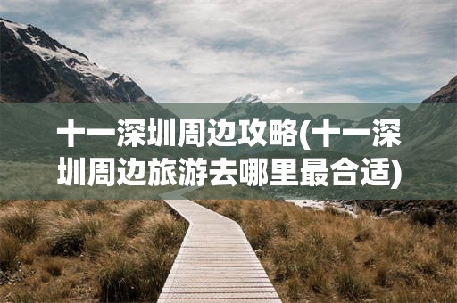 十一深圳周边攻略(十一深圳周边旅游去哪里最合适)