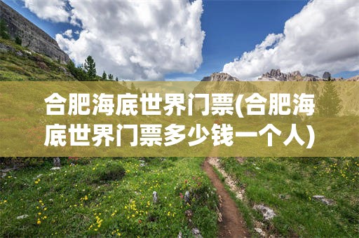 合肥海底世界门票(合肥海底世界门票多少钱一个人)