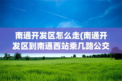 南通开发区怎么走(南通开发区到南通西站乘几路公交车)