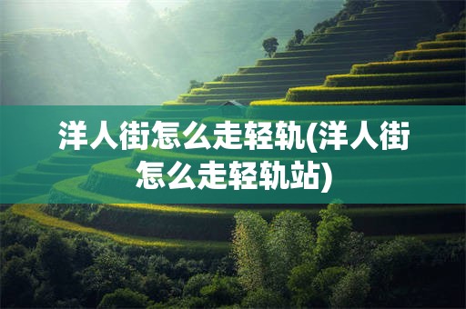 洋人街怎么走轻轨(洋人街怎么走轻轨站)