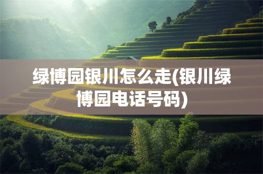 绿博园银川怎么走(银川绿博园电话号码)