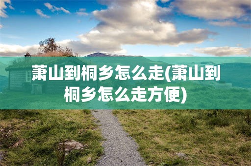 萧山到桐乡怎么走(萧山到桐乡怎么走方便)