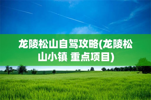 龙陵松山自驾攻略(龙陵松山小镇 重点项目)