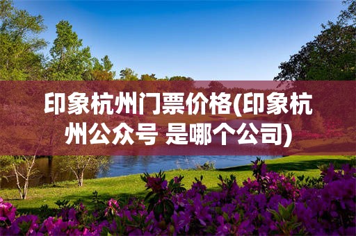 印象杭州门票价格(印象杭州公众号 是哪个公司)