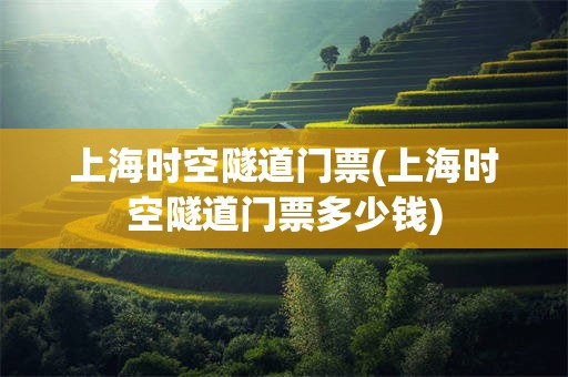 上海时空隧道门票(上海时空隧道门票多少钱)