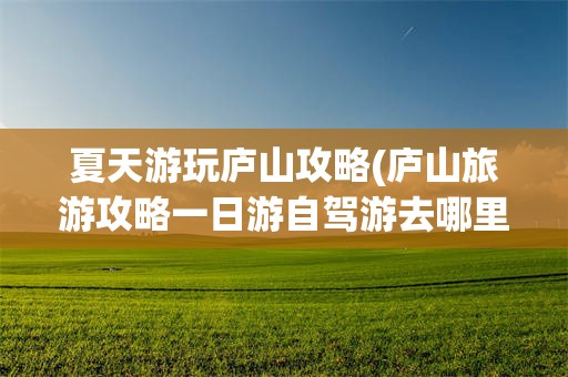 夏天游玩庐山攻略(庐山旅游攻略一日游自驾游去哪里好玩)