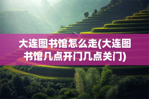 大连图书馆怎么走(大连图书馆几点开门几点关门)