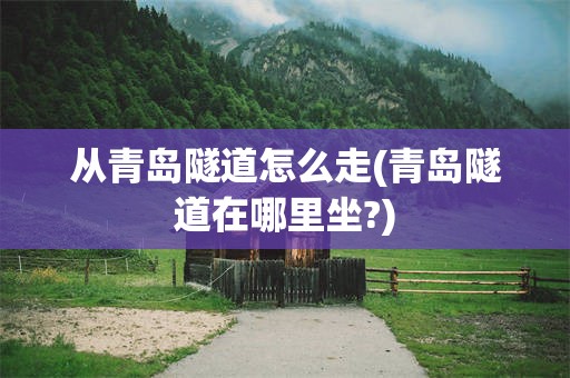 从青岛隧道怎么走(青岛隧道在哪里坐?)