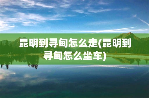 昆明到寻甸怎么走(昆明到寻甸怎么坐车)