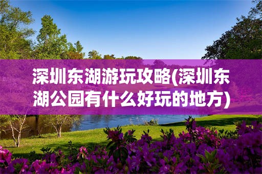 深圳东湖游玩攻略(深圳东湖公园有什么好玩的地方)