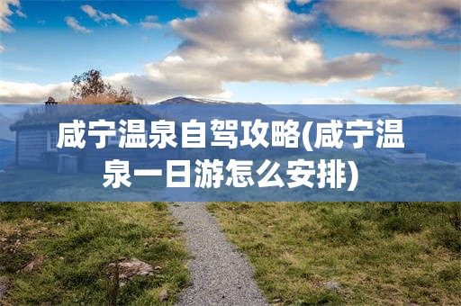 咸宁温泉自驾攻略(咸宁温泉一日游怎么安排)