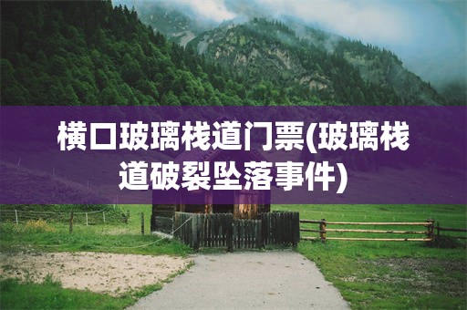 横口玻璃栈道门票(玻璃栈道破裂坠落事件)