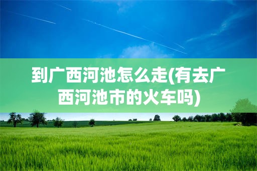 到广西河池怎么走(有去广西河池市的火车吗)