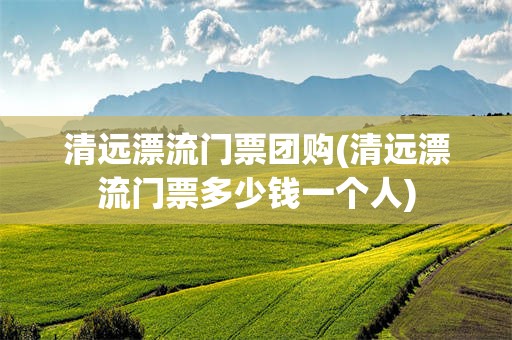清远漂流门票团购(清远漂流门票多少钱一个人)