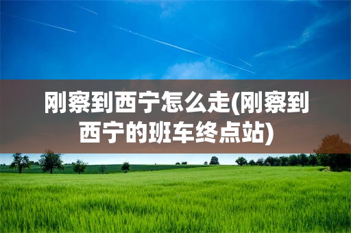 刚察到西宁怎么走(刚察到西宁的班车终点站)