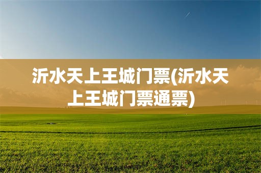 沂水天上王城门票(沂水天上王城门票通票)