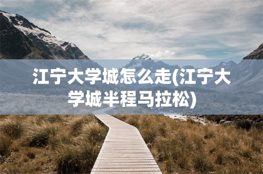 江宁大学城怎么走(江宁大学城半程马拉松)